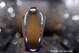 Los Angeles Necklace / Deep Blue and White Set