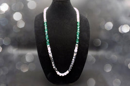 Philadelphia Necklace / Green and Silver Set